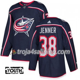 Blue Jackets tröja Boone Jenner 38 Adidas 2017-2018 Marinblå Authentic - NHL Tröjor Barn